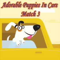 Gra Adorable Puppies In Cars Match 3
